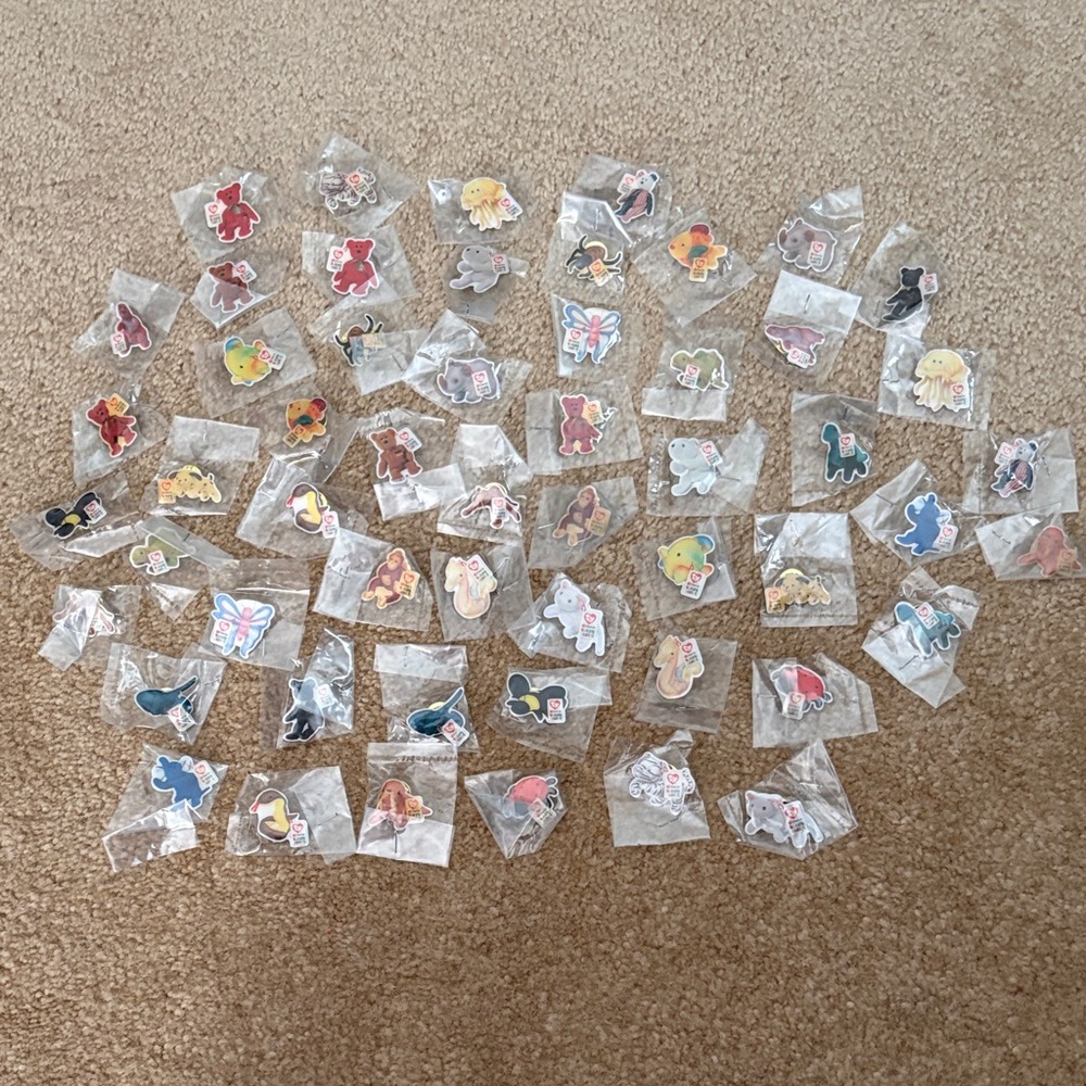 Set of 54 Brand New Vintage Beanie Baby Pins